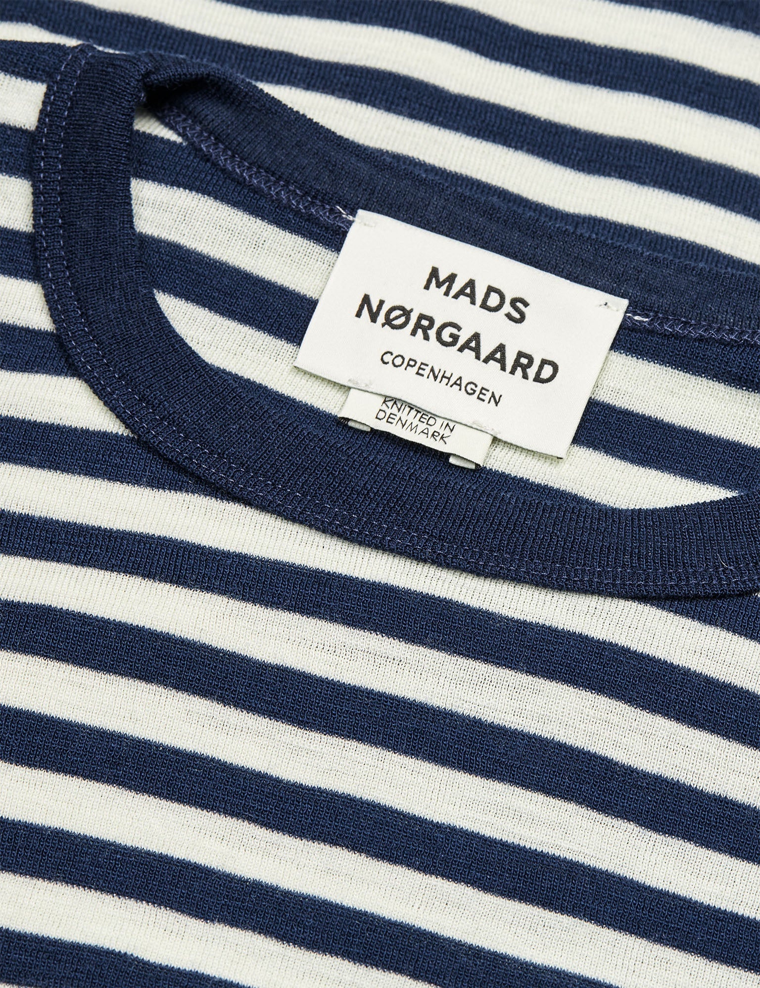 Fine Wool Sharon uldstriktrøje – Sky Captain/Vanilla Ice